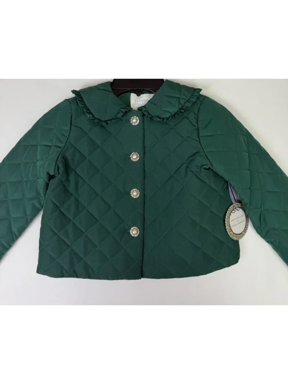 Edgehill SIZE 4T Collection Girls Quilted Green Jacket NWT Boutique